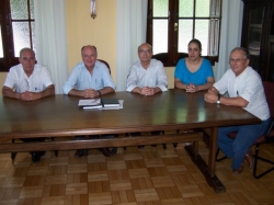 Da esq. p/ dir.: Isaac, Gil, Hamilton, Sandra e o chefe de gabinete Daltro Bernardes