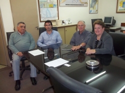 Da esq. pra dir.: Antonio Lopez, Juan Manzolillo, Daltro e Claudete no Ministrio de Obras e Servios Pblicos da Provncia de Corrientes (ARG)