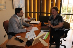 Vice-prefeita Claudete reunida com o deputado Luiz No
