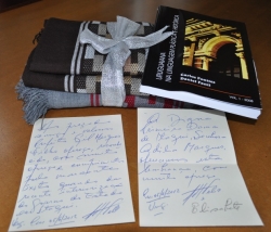Palas, livro e cartes enviados ao prefeito Gil e  primeira-dama Adlia