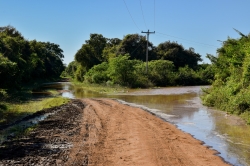 Estrada que liga a cidade ao Pintado est bloqueada pela cheia do rio